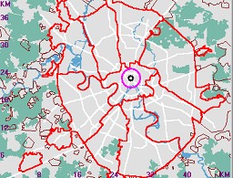 Карта - навигатор, расположение почтового отделения  на карте Москвы
