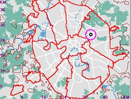 Карта - навигатор, расположение почтового отделения  на карте Москвы