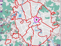 Карта - навигатор, расположение почтового отделения  на карте Москвы
