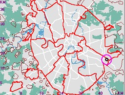 Карта - навигатор, расположение почтового отделения  на карте Москвы