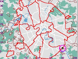 Карта - навигатор, расположение почтового отделения  на карте Москвы