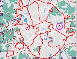 Карта - навигатор, расположение почтового отделения  на карте Москвы