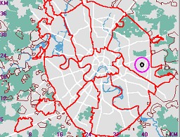 Карта - навигатор, расположение почтового отделения  на карте Москвы