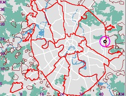 Карта - навигатор, расположение почтового отделения  на карте Москвы