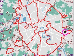 Карта - навигатор, расположение почтового отделения  на карте Москвы