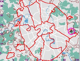 Карта - навигатор, расположение почтового отделения  на карте Москвы
