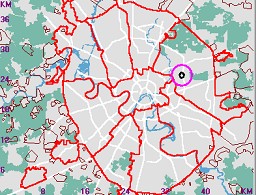 Карта - навигатор, расположение почтового отделения  на карте Москвы