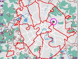 Карта - навигатор, расположение почтового отделения  на карте Москвы