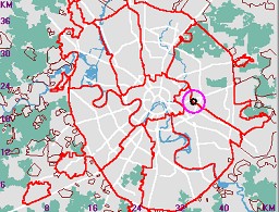 Карта - навигатор, расположение почтового отделения  на карте Москвы