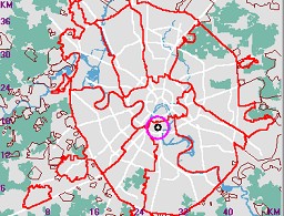 Карта - навигатор, расположение почтового отделения  на карте Москвы