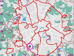 Карта - навигатор, расположение почтового отделения  на карте Москвы