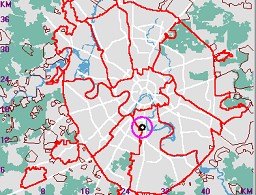 Карта - навигатор, расположение почтового отделения  на карте Москвы