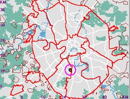 Карта - навигатор, расположение почтового отделения  на карте Москвы