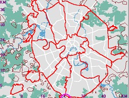 Карта - навигатор, расположение почтового отделения  на карте Москвы