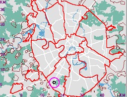 Карта - навигатор, расположение почтового отделения  на карте Москвы