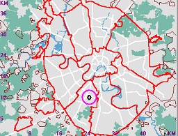 Карта - навигатор, расположение почтового отделения  на карте Москвы