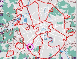 Карта - навигатор, расположение почтового отделения  на карте Москвы