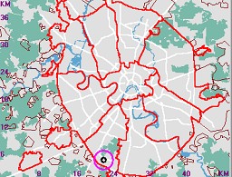 Карта - навигатор, расположение почтового отделения  на карте Москвы