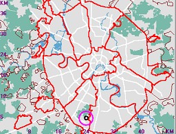 Карта - навигатор, расположение почтового отделения  на карте Москвы