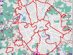 Карта - навигатор, расположение почтового отделения  на карте Москвы