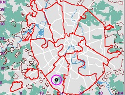Карта - навигатор, расположение почтового отделения  на карте Москвы