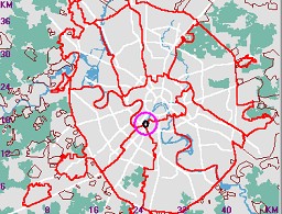 Карта - навигатор, расположение почтового отделения  на карте Москвы