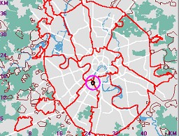 Карта - навигатор, расположение почтового отделения  на карте Москвы
