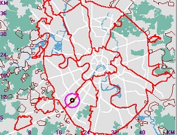 Карта - навигатор, расположение почтового отделения  на карте Москвы
