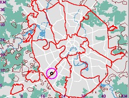 Карта - навигатор, расположение почтового отделения  на карте Москвы