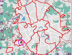 Карта - навигатор, расположение почтового отделения  на карте Москвы