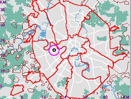 Карта - навигатор, расположение почтового отделения  на карте Москвы