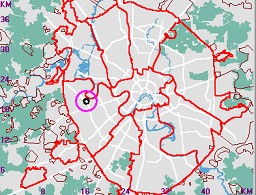 Карта - навигатор, расположение почтового отделения  на карте Москвы