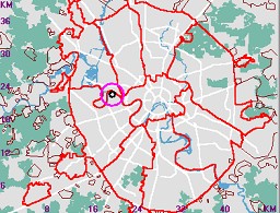 Карта - навигатор, расположение почтового отделения  на карте Москвы