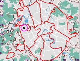 Карта - навигатор, расположение почтового отделения  на карте Москвы