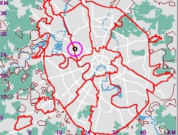 Карта - навигатор, расположение почтового отделения  на карте Москвы