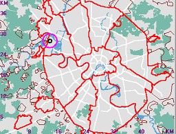 Карта - навигатор, расположение почтового отделения  на карте Москвы