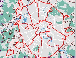 Карта - навигатор, расположение почтового отделения  на карте Москвы