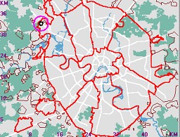 Карта - навигатор, расположение почтового отделения  на карте Москвы