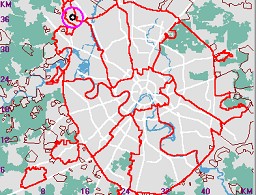 Карта - навигатор, расположение почтового отделения  на карте Москвы