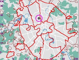 Карта - навигатор, расположение почтового отделения  на карте Москвы