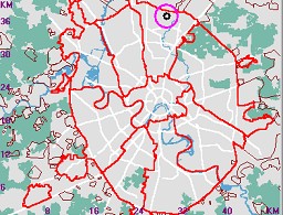 Карта - навигатор, расположение почтового отделения  на карте Москвы