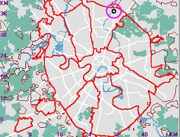 Карта - навигатор, расположение почтового отделения  на карте Москвы
