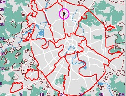 Карта - навигатор, расположение почтового отделения  на карте Москвы