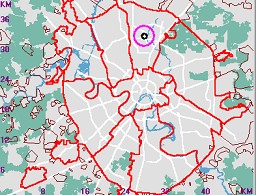 Карта - навигатор, расположение почтового отделения  на карте Москвы