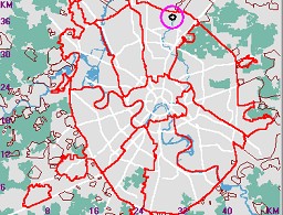 Карта - навигатор, расположение почтового отделения  на карте Москвы