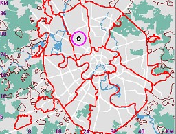 Карта - навигатор, расположение почтового отделения  на карте Москвы