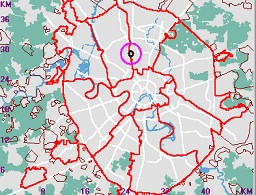 Карта - навигатор, расположение почтового отделения  на карте Москвы