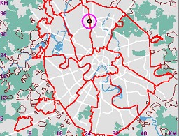 Карта - навигатор, расположение почтового отделения  на карте Москвы