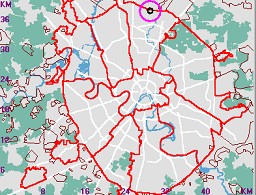 Карта - навигатор, расположение почтового отделения  на карте Москвы