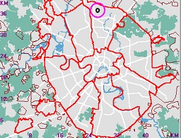 Карта - навигатор, расположение почтового отделения  на карте Москвы